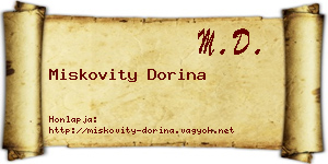 Miskovity Dorina névjegykártya