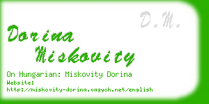 dorina miskovity business card